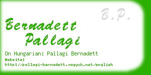 bernadett pallagi business card